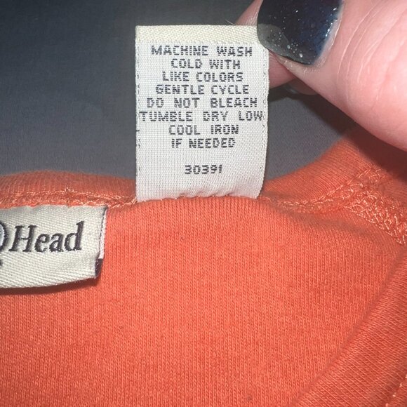 Modern Woman Duck Head Orange/Peach 3/4 Sleeve Shirt - Picture 7 of 8